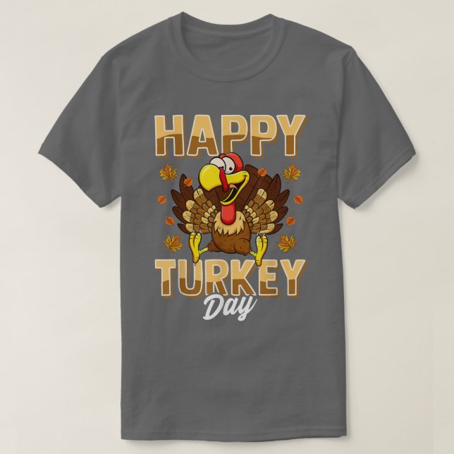 Feliz Dia da Turquia Camisa Dia de Ação de Graças  (Frente do Design)