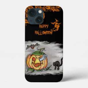 Feliz Dia das Bruxas com Ghost Cat Bat Pumpkin