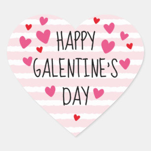 Feliz Dia das Galentinas Adesivos de Coração
