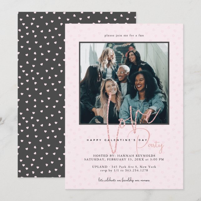 Feliz Dia das Galentinas Brunch | Convite de Foto (Frente/Verso)