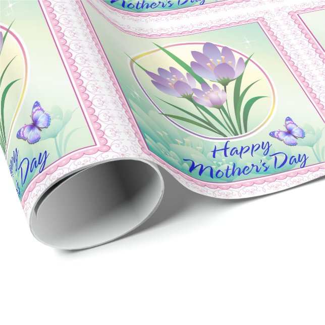 Feliz Dia das Mães 2 Papel de embrulho (Ponta do rolo)