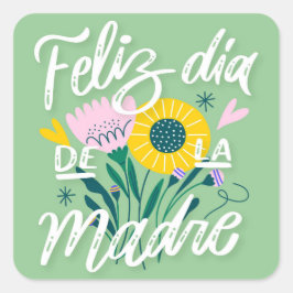Feliz Dia Das Mães Adesivo Quadrado