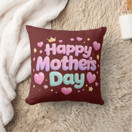 Feliz Dia das Mães Almofada de Letras Bolha Fofa