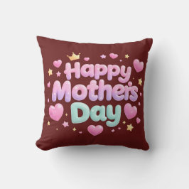Feliz Dia das Mães Almofada de Letras Bolha Fofa