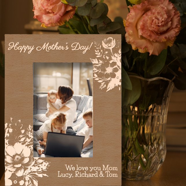 Feliz Dia das Mães Boho Floral Personalizado  (Criador carregado)