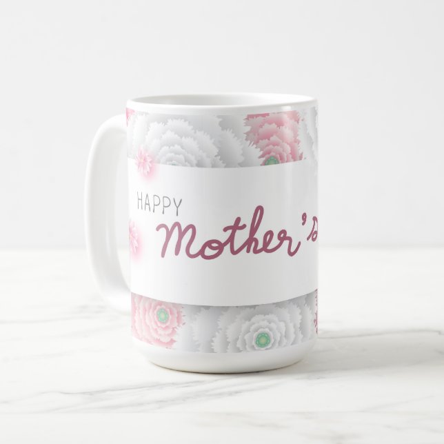 Feliz Dia das Mães Caneca de Café (Frente Esquerda)