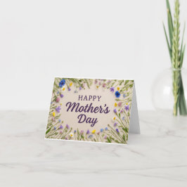 Feliz Dia das Mães - Cartão de Saudação em Branco 