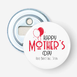 Feliz Dia das Mães com Balões Vermelhos com Nomes