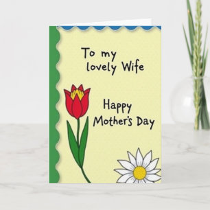 Feliz Dia das Mães da Esposa Cartão