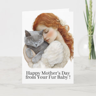 Feliz Dia das Mães Gata Mãe Gatinho Cartão Do Pet