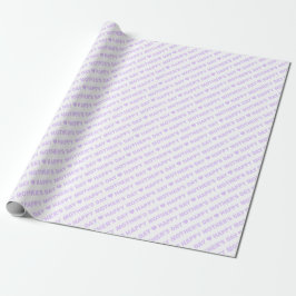 Feliz Dia das Mães Lilac em Papel de Embrulho Bran