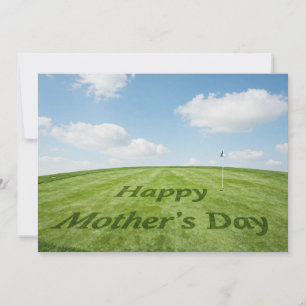 Feliz Dia das Mães no campo de golfe
