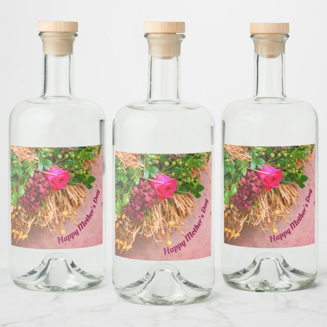 Feliz Dia das Mães,Personalizado (Garrafas)