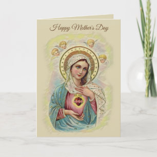 FELIZ DIA DAS MÃES VIRGEM MARIA CARTÃO RELIGIOSO