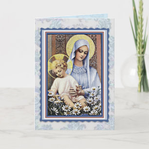 FELIZ DIA DAS MÃES VIRGEM MARIA CARTÃO RELIGIOSO