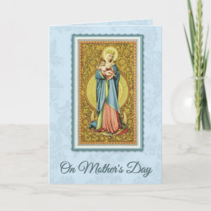 FELIZ DIA DAS MÃES VIRGEM MARIA CARTÃO RELIGIOSO