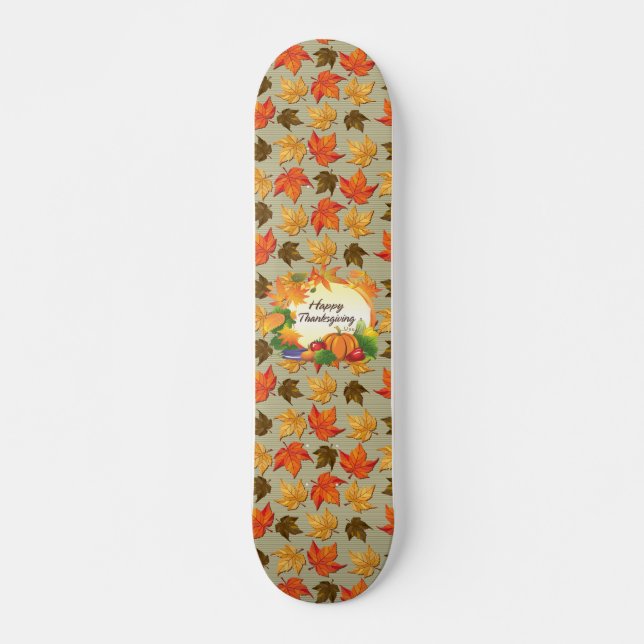 Feliz Dia de Ação de Graças 5B1 Skateboard (Frente)