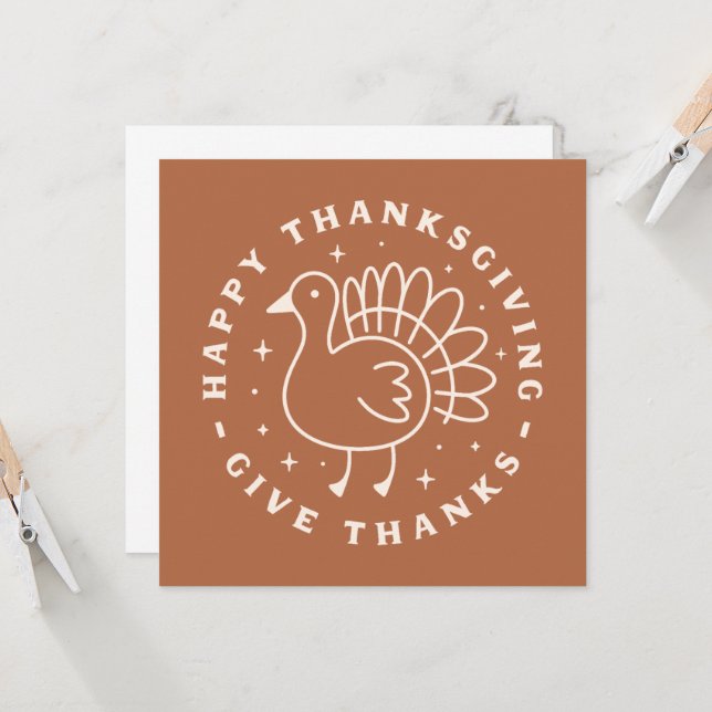 Feliz Dia de Ação de Graças a obrigados (Frente/Verso In Situ)