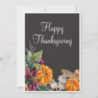 Feliz Dia de Ação de Graças Aquarela Pumpkins outo