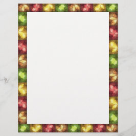 Feliz Dia de Ação de Graças Folhas Grunge - Letter