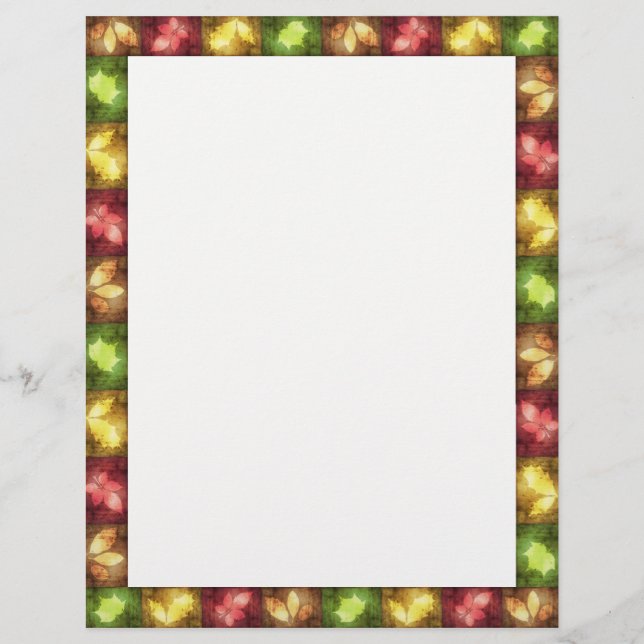 Feliz Dia de Ação de Graças Folhas Grunge - Letter (Frente)