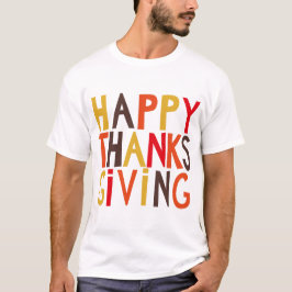 Feliz Dia de Ação de Graças! T-shirt masculina