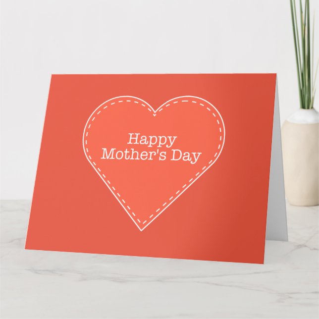 Feliz Dia de as mães Laranja Grande Cartão de Saud (Frente)