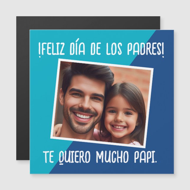 Feliz Día De Los Padres Con Foto Regalo (Frente/Verso)