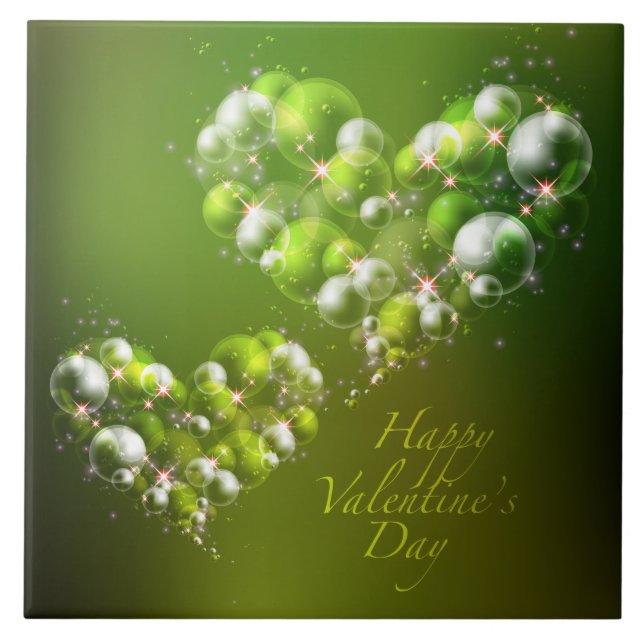 Feliz dia de os namorados 19 Azulejo (Frente)