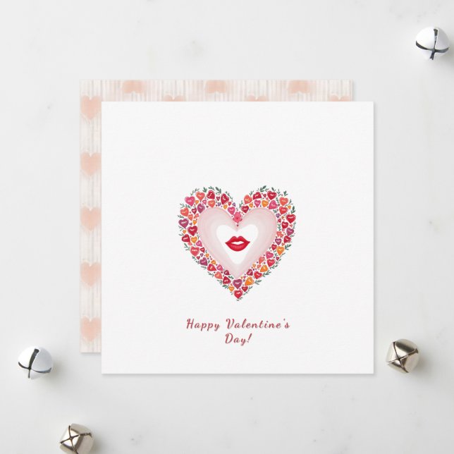 Feliz dia de os namorados! Cartão de dia de os nam (Frente/Verso In Situ)