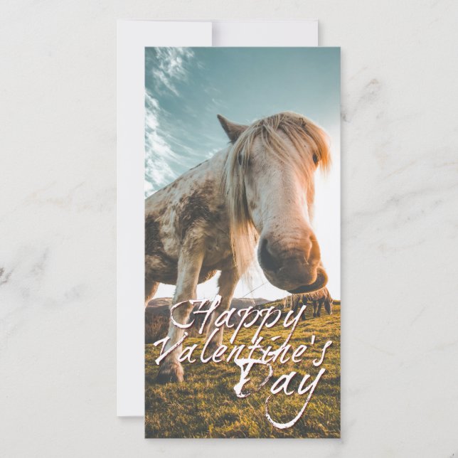 Feliz dia de os namorados com Cavalo (Frente)