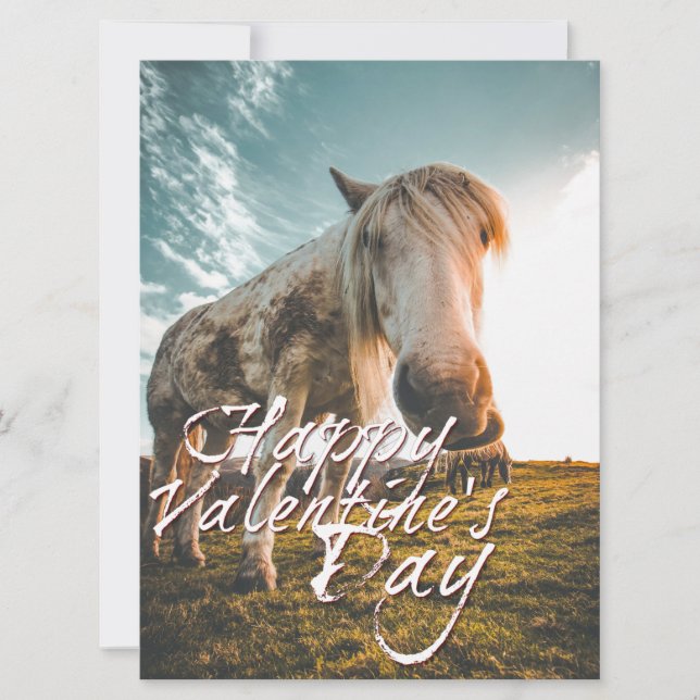 Feliz dia de os namorados com Cavalo (Frente)