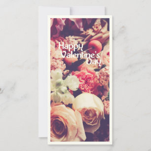 Feliz dia de os namorados com ventilador de Vintag