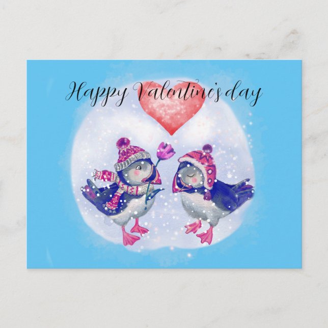 Feliz dia de os namorados de cartão postal (Frente)