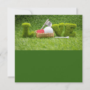 Feliz dia de os namorados de golfe com golfe de am