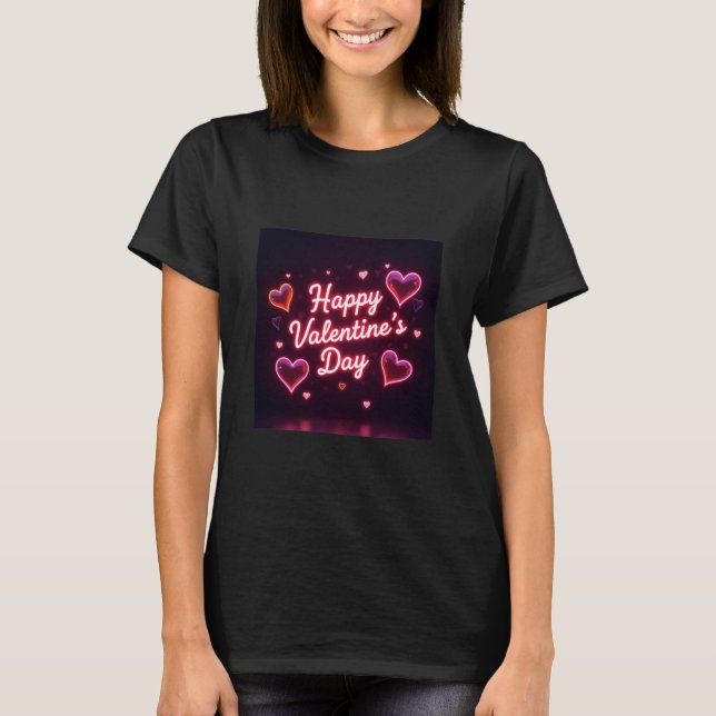 💖 Feliz dia de os namorados  Design de Camisa (Frente)