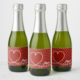 Feliz dia de os namorados Mini Vinho Espelho Rótul