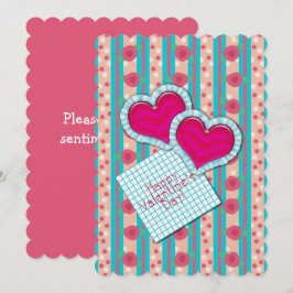 Feliz dia de os namorados Satin Hearts Vintage Cot