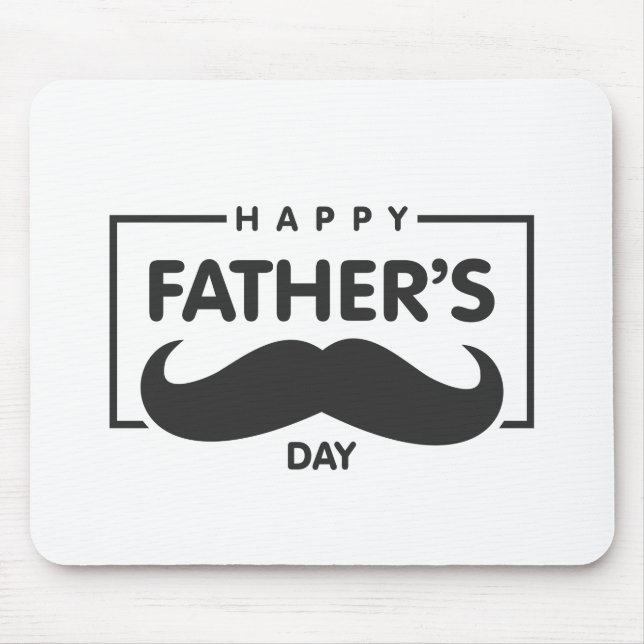 Feliz Dia de os pais bigode | Mouse Pad (Frente)
