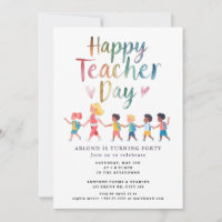feliz dia de professor Convite de aniversário