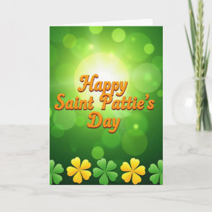 Feliz Dia de São Patrício Cartão Verde