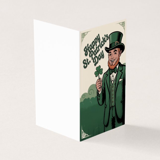 Feliz Dia de São Patrício Leprechaun Vintage (Exterior)