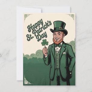 Feliz Dia de São Patrício Leprechaun Vintage