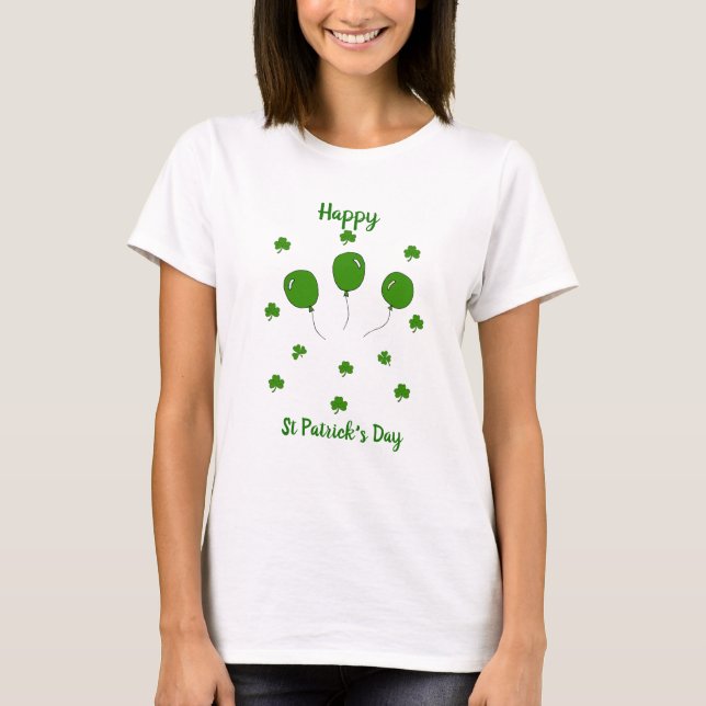 Feliz Dia de São Patrício T-Shirt (Frente)