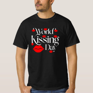 Feliz Dia do Beijo Mundial Camiseta Criativa Gráfi