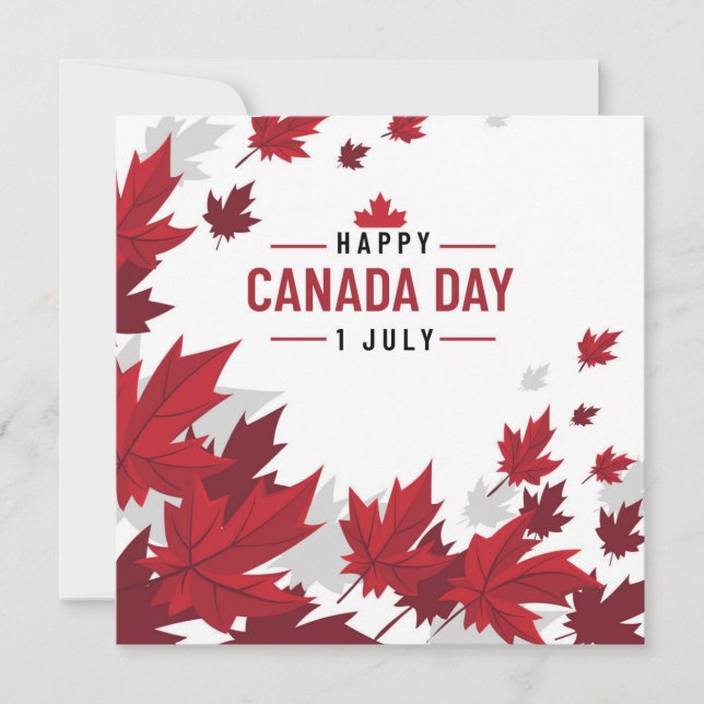 Feliz Dia do Canadá - Cartões de Saudação (Frente)
