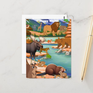 Feliz Dia do Cartão Postal Mundial   Animal   Ani 