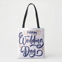 Feliz Dia do Casamento Tote Bag - Presente Românti