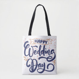 Feliz Dia do Casamento Tote Bag - Presente Românti