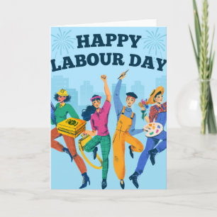 Feliz Dia do Trabalhador Cartão de Boas Festas